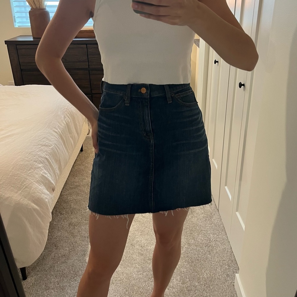 Jcrew Denim Mini Skirt, 26